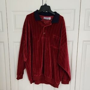 Men's Vintage Velvet Button Down Shirt